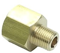 CDQBWKJGFJ 1 Piece 1/8 NPT Male x 3/8 NPT Female Pressure Gauge Reducer Adapter Brass Pipe Fitting Adapter