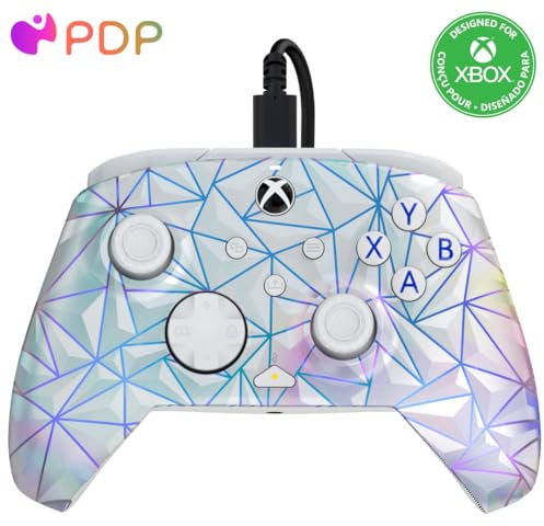 PDP Gaming REMATCH Advanced Wired Controller for Xbox Series X|S/Xbox One/PC, Customizable, App Supported - Frosted Diamond (Amazon Exclusive)