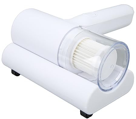 Aspirapolvere Per Materassi Aspirapolvere Portatile Per Letto Aspiratore Per Acari da Divano 20000Pa Filtrazione Multipla Rimozione di Acari UV Portatile Per Cuscini Vestiti Divano Letto(Bianco)