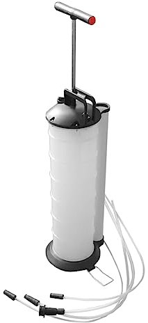 ONLISUM Pompa di aspirazione dell'olio con 4 tubi, pompa di aspirazione dell'olio, 7 l, pompa a mano per cambio olio motore e altri liquidi