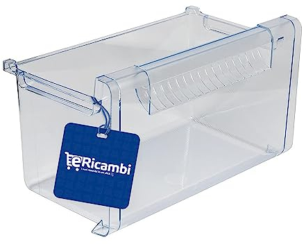eRicambi®, Cassetto Contenitore Inferiore Freezer Congelatore, Compatibile con Bosch Siemens Neff, Dimensioni: 392x214x196 (mm) Modelli Compatibili: KIV32V KIV34A
