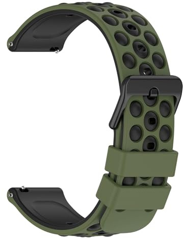 diloy Cinturino orologio silicone bicolore sgancio rapido BR43 | Ideale per smartwatch o orologi classici Include utensile e barrette a molla