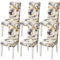 HZDHCLH Stuhlhussen-Set, dehnbar, modern, für Esszimmer, Küche, Hochzeit, Party, waschbar, Stuhlschoner (Impression, 6 Stück)