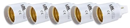 5x G24D 2-Pin Adapter E27 Schraubgewinde f. LED Leuchtmittel Converter LoG