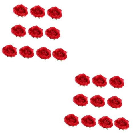 Abaodam 20 STK Simulation Rosenkopf Realistische Gefälschte Rosen Blütenknospen Zum Basteln Künstliche Hochzeitsblumen Blumen Erröten Rosen Schleifenrose Berühren Braut Pflanze Seidentuch