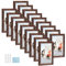 EYMPEU Bilderrahmen 10x15 CM 18er-Set, MDF Bilderrahmen für Wand und Tisch, geeignet für den Einsatz in Büros und Wohnungen, Dunkelbraun