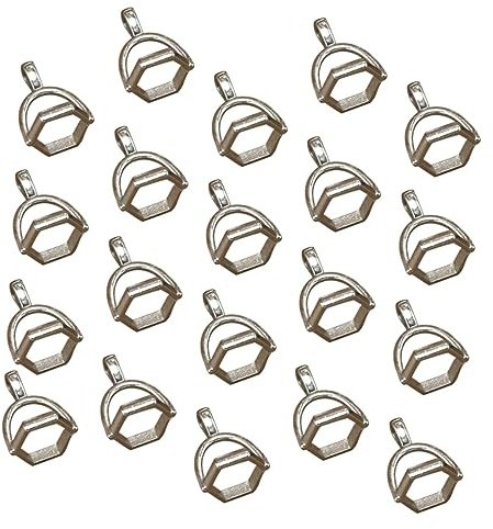 Operitacx 20St edelstein schmucksteine ideas Basteln spanngurten bangles svarowksy halskette armbänder handwerkskunst trailer DIY Anhänger Charms Anhänger aus Legierung Charme Verbinder