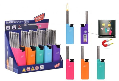 Encendedor de Cocina con Imanes para la Nevera: Práctico, Ligero y Fácil de Usar - Ideal para Velas, Cocina, Barbacoas y Más (25, Aleatorio x25)