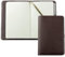 DELMON VARONE - Personalisierbares Taschen Notizbuch Etui DIN A6 aus Premium Leder Soft Grain braun - Blanko Buch unliniert im Hardcover Ledereinband mit Stiftschlaufe, Einschubfächer & Merkband