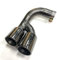 CAOXINZI 2 Stücke Auto Auspuffblende Endrohrblende für BMW F30 316i 2013-2016, Edelstahl Auto Auspuffblenden Endrohrblenden Schalldampfer Auspuff Blende Endrohr,A/Black