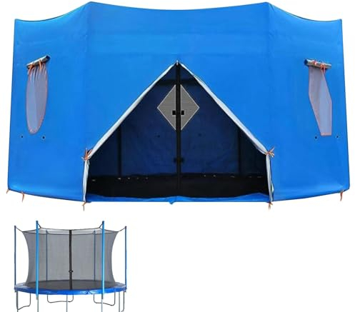 306cmTrampolin Zelt, Trampolin-Sonnenschutz Dach, Trampolin-Abdeckung für runde Trampoline mit 6 geraden Stangen, Wasserdicht Anti-UV Trampolin Zelt Abdeckung (nur Zelt)