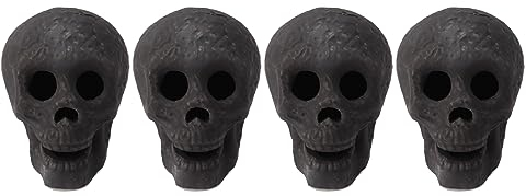 Crânes de Brasero en Céramique Ignifuge, Accessoires de Crâne Terrifiants pour Feu de, Feu de Camp, Cheminée, avec des Flammes Sortant du Nez, des Orbites et du Dessus, pour la
