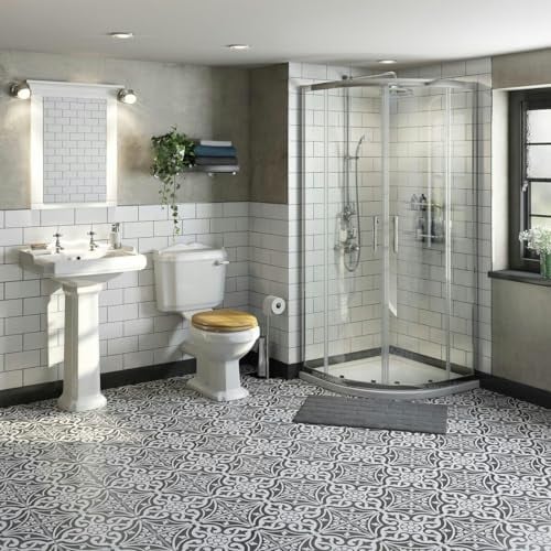 Orchard Winchester Oak ensuite Suite with Quadrant Shower Enclosure, Tray and taps 800 x 800 Including taps - White Shower Enclosure Suite, Shower Enclosure suites, Bathroom suites Reliable