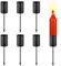 Stabkerzenhalter Schwarz, 6 Stück Kerzenhalter Adventskranz Stabkerzen Metall Kerzenständer Kerzenteller zum Stecken für Weihnachten, Hochzeit, Geburtstag, Partydekoration