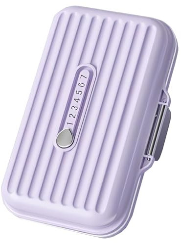 Ptyism Pillendose für Unterwegs Tablettenbox 7 tage für unterwegs(Purple)Reise Pillenbox,Pill Organizer Travel Für Reise und Tägliches Gebrauch usw