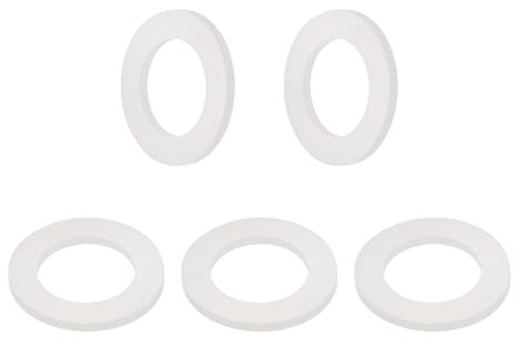 PATIKIL Joint Plat en Silicone 24 x 40 x 3mm (DI x DE x Épaisseur) 5Pcs | Joint D'étanchéité en Caoutchouc de Silicone, Blanc pour Robinet de Plomberie Rondelles de Remplacement