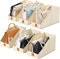 DIMJ Taschen Aufbewahrung Regal Organizer - Handtaschen Aufbewahrung Faltbare Taschen Regal, Handtaschen Ständer Vliesstoff Handtaschen Organizer Schrank für Schlafzimmer, Schränke, 6 Stück(Beige)