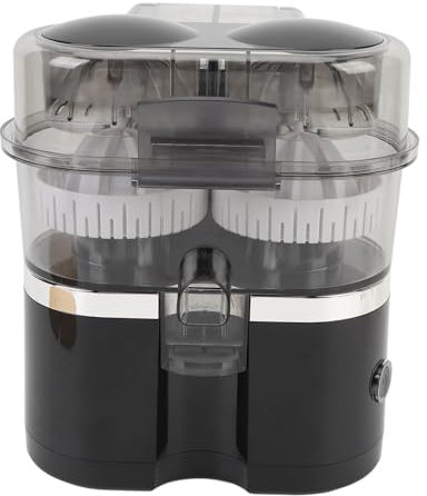 Presse-agrumes électrique à Double Tête, 100 W, Vitesse de 15 000 Tr/min, Presse-agrumes Rechargeable, Presse-agrumes Portable pour Orange, Citron, Kiwi, Pamplemousse, (BLACK)