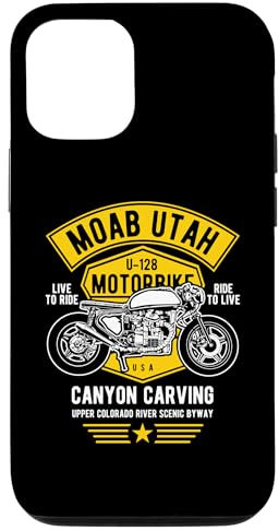 Custodia per iPhone 12/12 Pro Moab Utah U-128 - Modellino di motocicletta stile retrò