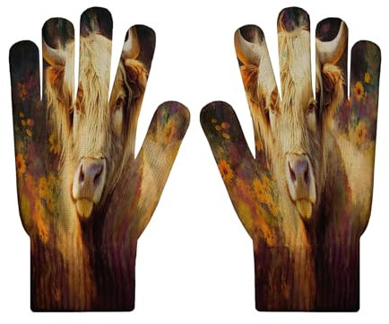 MLSOWM Fahrradhandschuhe Thermo Handschuhe Fahrrad Radhandschuhe gelbes Yak Gestrickt Radsporthandschuhe Outdoor-Fahren Radfahren Skifahren