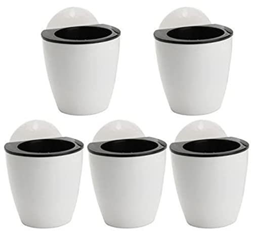 UWEOTYYY Plantas suculentas Pot Flor Que cuelga de plástico Muro de Agua autoenlatando con 5 Ganchos Blancos Blancos 5pcs Suministros de jardín al Aire Libre