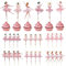24 Stück Ballerina Cupcake Toppers Rosa Ballettrock Design, Tortendeko für Mädchen, Ballerina Geburtstag Deko, Cupcake Topper für Babyparty, Hochzeit und Ballett Party Dekoration