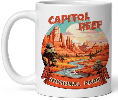 Becher Tasse Capitol-Reef-Nationalpark, Utah Camping-Becher Personalisierte Bedruckt Porzellan Becher, Für Daheim, Kinder, Kaffee, 330ml