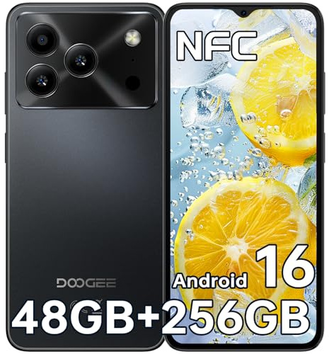 DOOGEE Note 56 Plus Android 16 Smartphone Ohne Vertrag, 48GB+256GB/2TB Handy Ohne Vertrag 6150mAh, 6,56 HD+ Handy Günstig 8,45mm Ultraschlankes, 50MP+8MP Kamera, NFC/Fingerabdruck/Dual-SIM/GPS/OTG