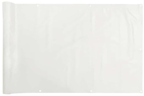 Balkon-Sichtschutz Weiß 300x75 cm PVC, Sichtschutzfolie Balkon Weiß, Balkon Sichtschutz PVC 300x75, langlebig und witterungsbeständig für einfache Montage und Reinigung