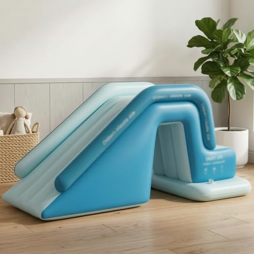 Scivolo Ad Acqua Per Piscine Gonfiabili, Scivolo Acquatico Gonfiabile, Giocattolo Per Esterni, Include una pompa d'aria elettrica, Bambini Dagli Schermi E Li Invoglia A Giocare All'Aperto Blue