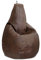Happers Sitzsack Birne aus Kunstleder Indoor Braun XXL