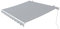 paramondo Gelenkarmmarkise Easy Balkonmarkise Sonnenschutz Terrasse, Vollständig zusammengebaut, Kurbelbedienung, 3,5 x 2,5 m (Breite x Ausfall), Multistreifen Grau-Weiß