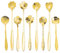 9 Pcs Flower Spoon Coffee Teaspoon Set, ESRISE Stainless Steel Tea Spoon for Tea Party Decorations (Gold)