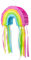Glück und Glück, Glück und Glück, Regenbogen-Pinata – Partyspiel