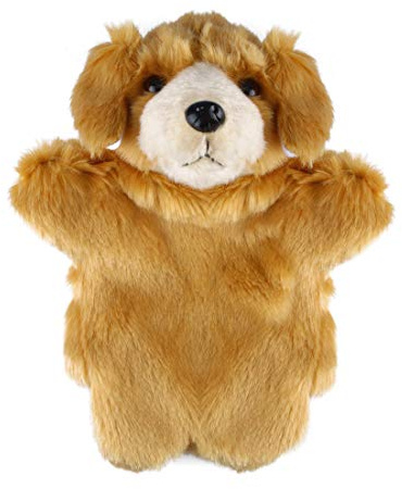 Larcele Cute Plush Hand Puppet Soft Stuffed Animal Toy (SO-11 Dog-Yellow)