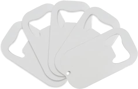 MR.R 6 Pack Sublimation Blanks Stainless Steel Dog Tag Opener for Heat Press,Beer Bottle Opener for Kitchen, Bar or Restaurant