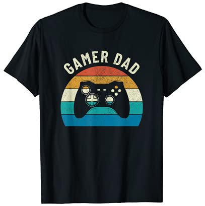 Gamer papà Video Game Gaming Padre Vintage Maglietta