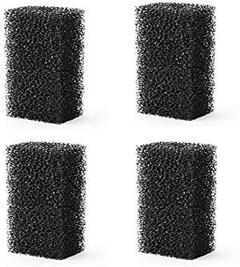 Ultra Quiet Fish Tank Filter 4-in-1 Internal Aquarium Filter,500-1800L/H Submersible Water Pump Oxygen Aeration Wave Maker Water Change for Betta, Turtle, Pond Fish, Garden (4pcs filter sponge for 6W)