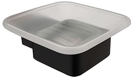 SXLSZ Noir Porte-Savon Douche Mural Square Boîte à Savon Acier Inoxydable Soap Dish pour Cuisine Salle de Bain Panier à Savon