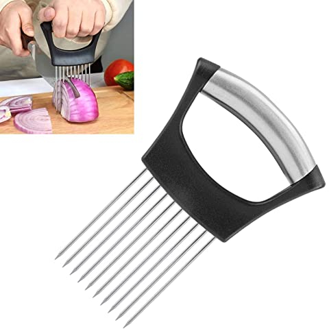 Fourchette à Oignon et Couteau à Oignon en Acier Inoxydable, Trancheuse à Oignon, Pour Couper Viande, Légumes, Fruits, Ustensiles de Cuisine en Acier Inoxydable