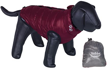 Nobby Hundemantel LIGHT, bordeaux-grau 29 cm, 1 Stück