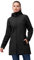 33,000ft Softshelljacke Damen Lange Übergangsjacke Wasserdicht Winddicht Softshellmantel Windbreaker Atmungsaktiv Wanderjacke Outdoor Mantel mit Abnehmbarer Kapuze Schwarz 2XL