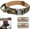 Hundehalsband Verstellbar mit Kontrollgriff, Taktisch Halsband Nylon, Hunde Halsband Gepolstert, Metallschnalle, für Mittlere Große Hunde Jagd Training Outdoor, Grün L