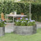 WIFESE JardinièRe De Jardin Acier Enduit De Poudre100x100x36cm Argenté Jardinieres Exterieur Jardiniere Bois Jardiniere Balcon Carré Potager Bacs ã Fleurs