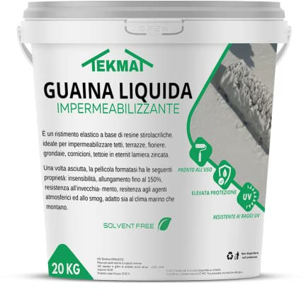 TEKMAT Impermeabilizzante Liquido Guaina Bianca da 20 KG