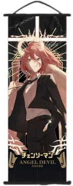 1 x Anime-Kettensägen-Mann-Gemälde, Stoff-Poster, Wand-Scroll, für Fans (Stil 7)