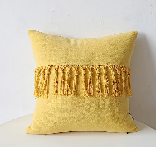 Kissenbezüge Dekorative Kissenhülle Splice Schlafzimmer Sofa Dekoration Quadratischen Kissenbezug Zitronengelb 45x45cm (ohne Kissenkern)