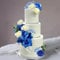 DRWATE Flower Cake Toppers Boho Cake Toppers Artificial Blue Rose Eucalyptus Cake Decorations for Girl Women Birthday Baby Shower Wedding Valentine's Day Celebration Boho Party Supplies (Style 6)