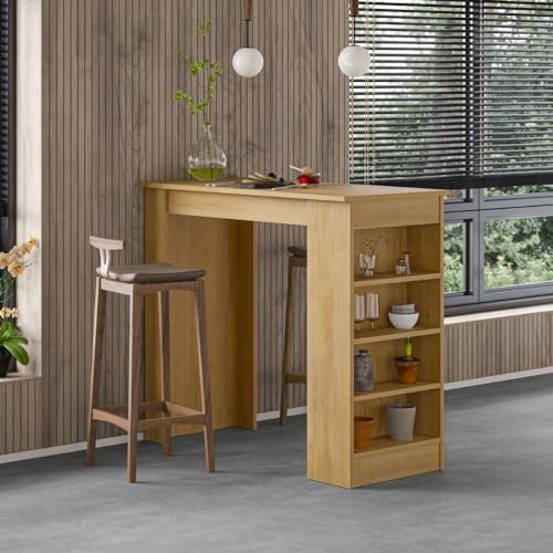 Küchenhalbinsel mit 117 cm hohem Tisch Eiche Farbe - Swallow