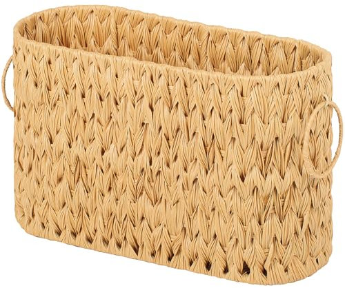 GRANNY SAYS Panier de Rangement pour Papier Toilette, Panier Rangement pour 6 méga Rouleaux, Porte-Papier Toilette pour Accessoires de Salle de Bain, Porte-revues et Porte-journaux sur Pied - Jaune